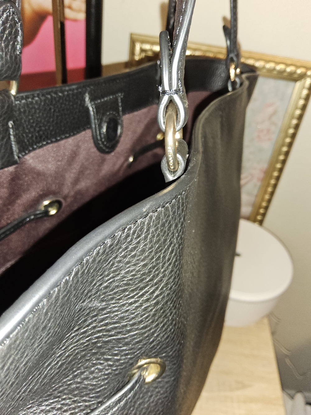 Coach Andy Tote ft. Horse & Carriage Logo - Picture 7 of 9